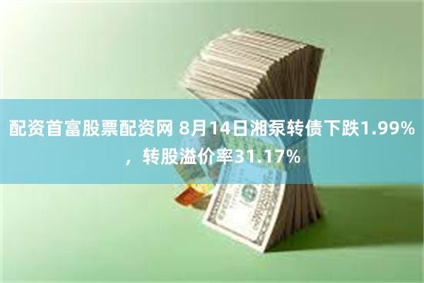 配资首富股票配资网 8月14日湘泵转债下跌1.99%，转股溢价率31.17%